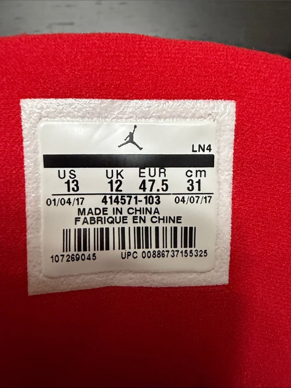 Jordan 13 “First to Flight” Men’s White and Red Retro Basketball Sneakers
